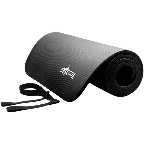 Extra Thick Exercise Yoga Mat with Carry Strap Extra Thick Exercise Yoga Mat with Carry Strap