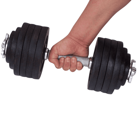 One Pair of Adjustable Dumbbells Cast Iron Total 105 Lbs